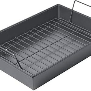 Professional Non-Stick Roast Pan with Non-Stick Rack, 13-Inch-by-9-Inch