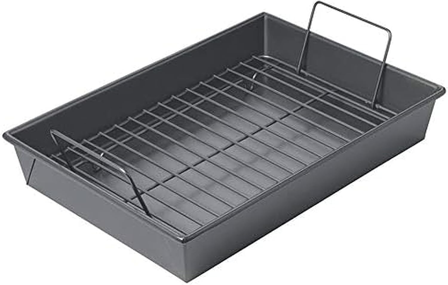 Professional Non-Stick Roast Pan with Non-Stick Rack, 13-Inch-by-9-Inch