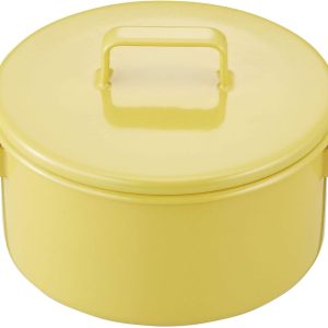 Two-Handled Pot, Casserole, Enamel, 7.9 inches (20 cm), Induction Compatible, Oven Safe, Dishwasher Safe, Yellow