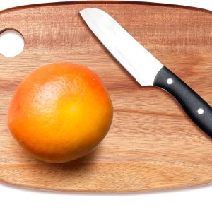 Small Acacia Wood Cutting Boards for Kitchen with Hanging – Mini Wooden Cutting Board for Vegetables, Fruit, Bread, Meat - BPA Free, 9" x 6.5"